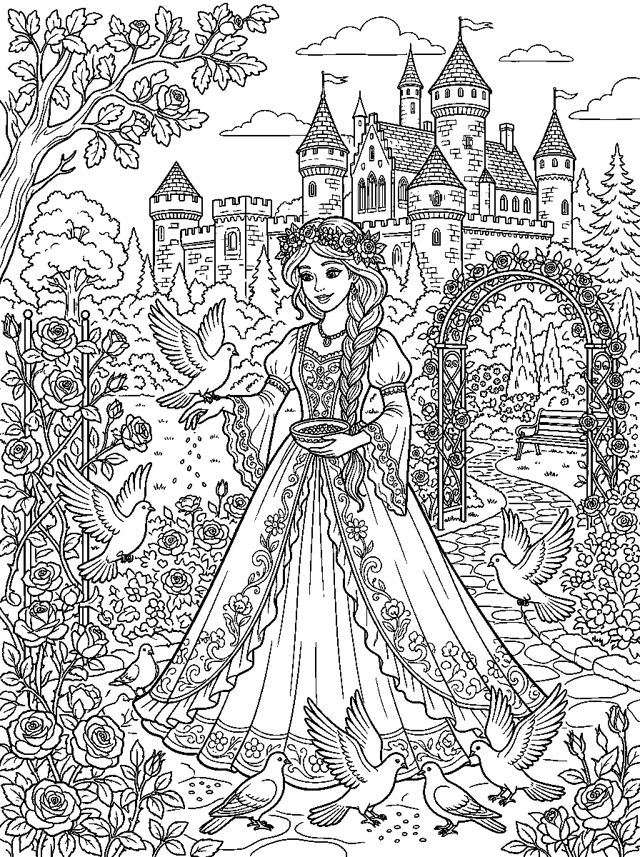Princess in the Castle Garden